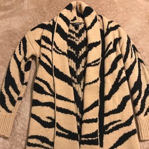 Express Animal print thick cardigan/ sweater